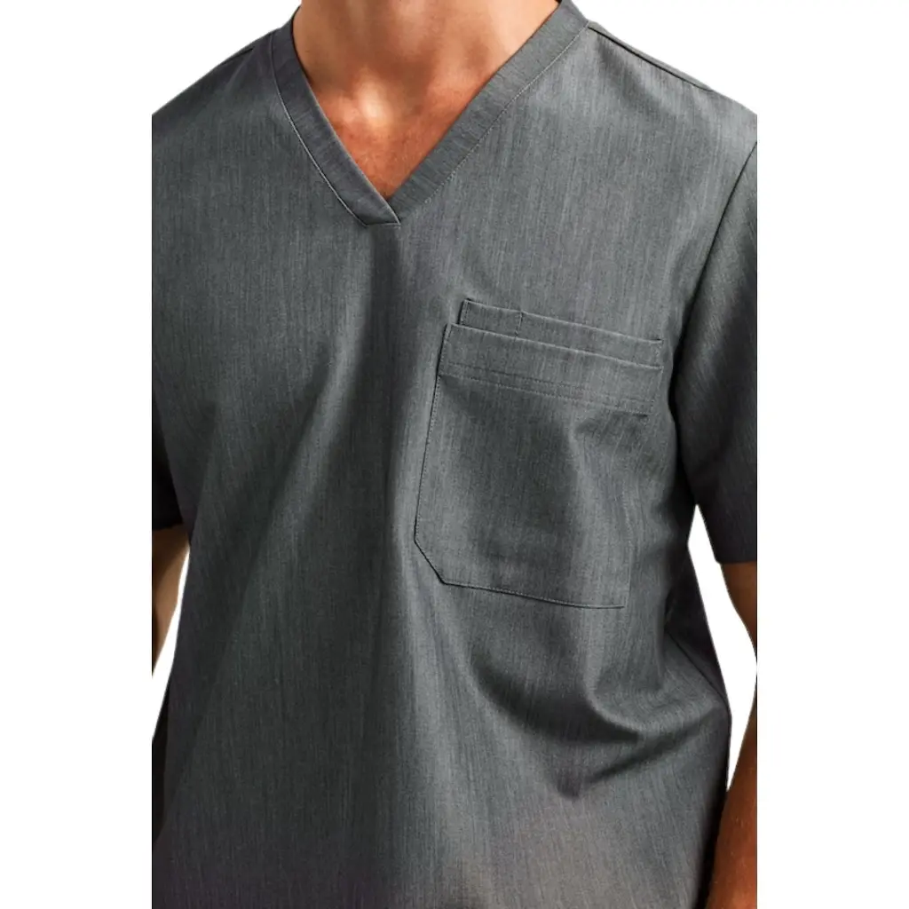 mens-scrubs-limitless-stretch-tunic-dynamo-grey-pocket-NN200.webp