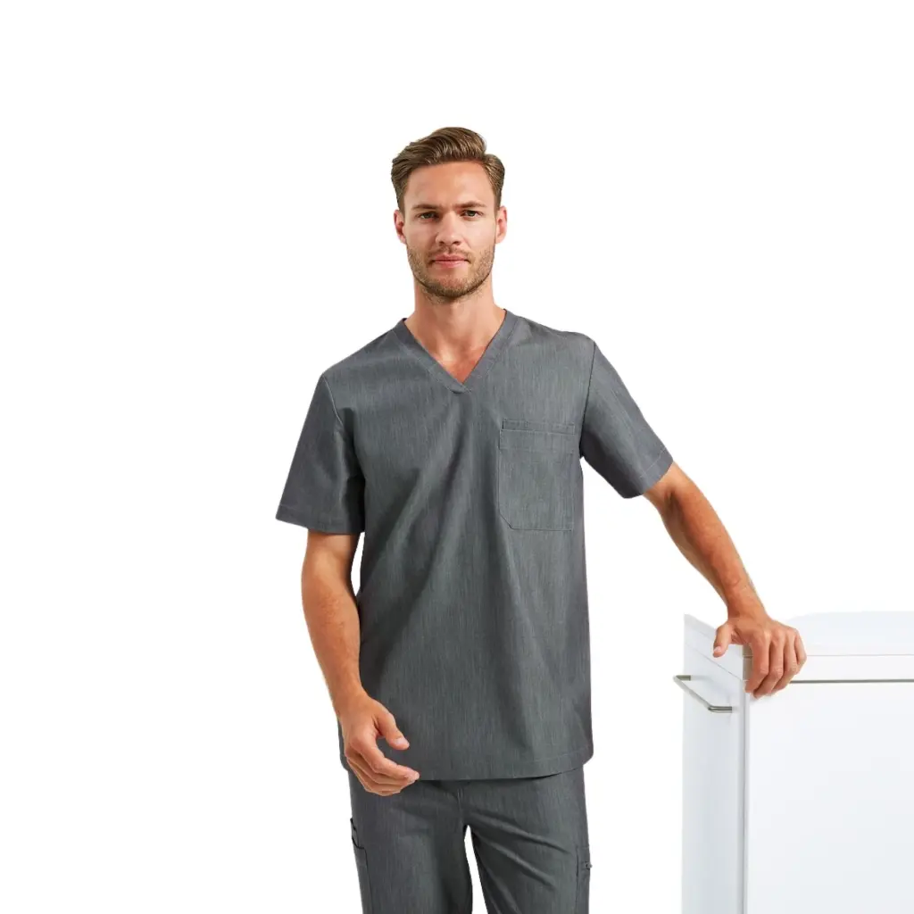 mens-scrubs-limitless-stretch-tunic-dynamo-grey-lifestyle-NN200.webp