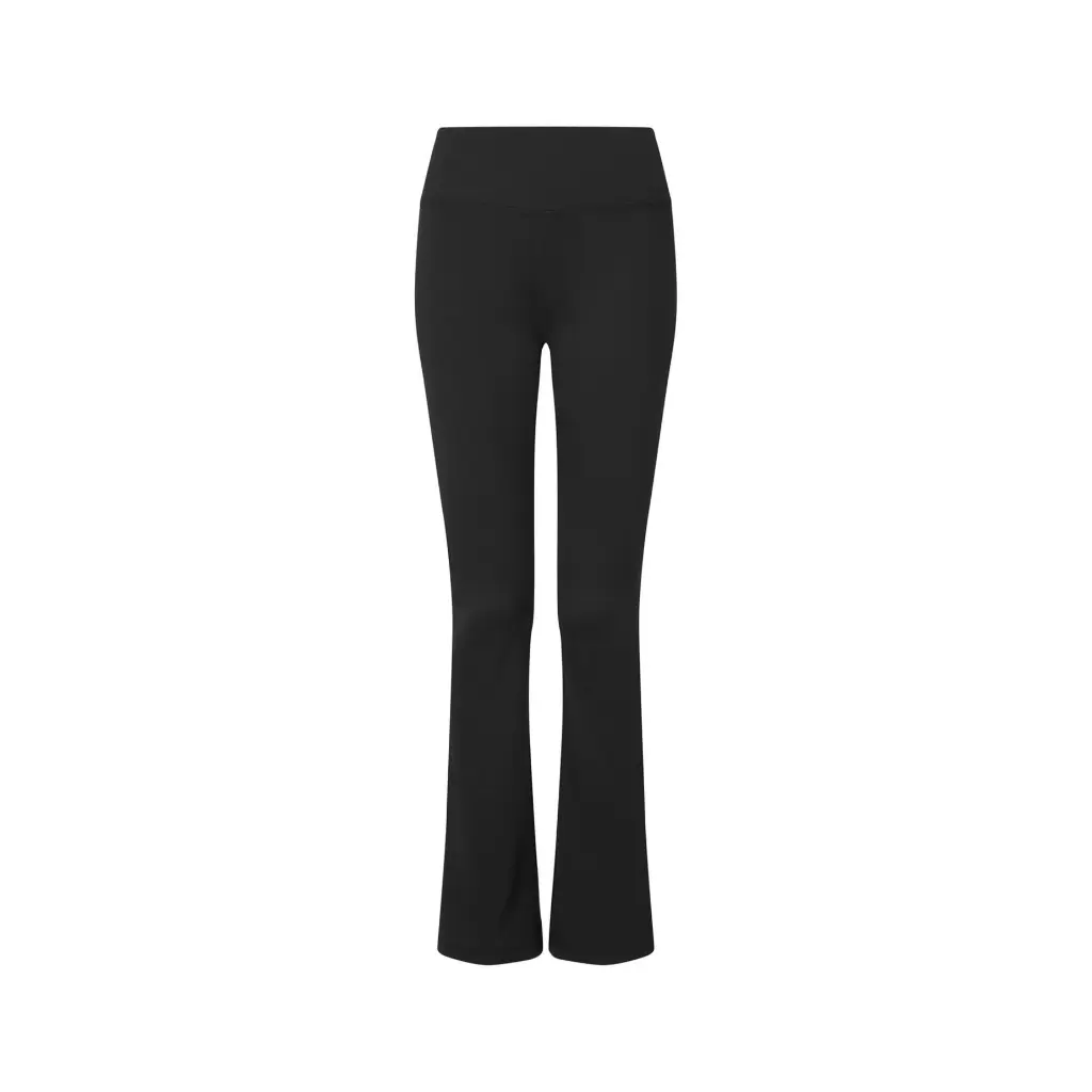 womens-flared-leggings-black-front-TR537.webp
