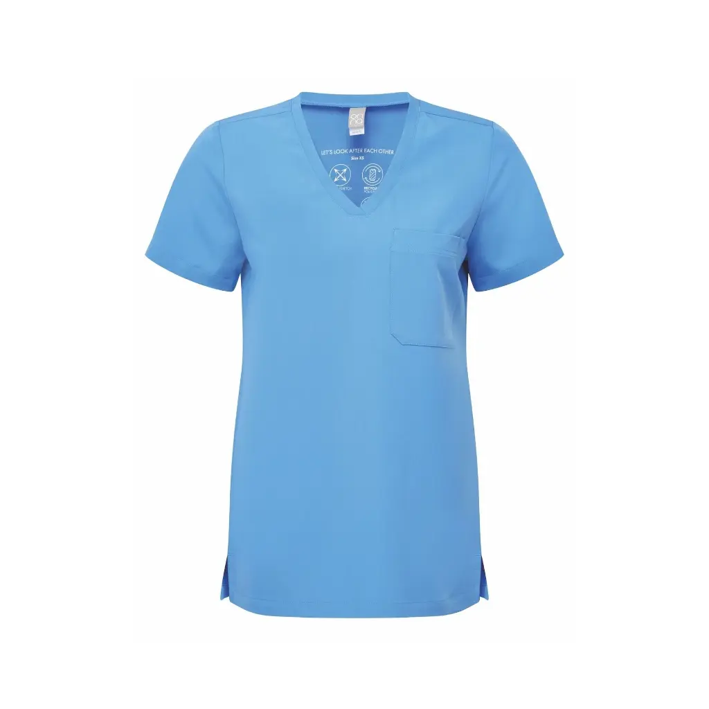 womens-scrubs-limitless-stretch-tunic-ceil-blue-front-NN300.webp