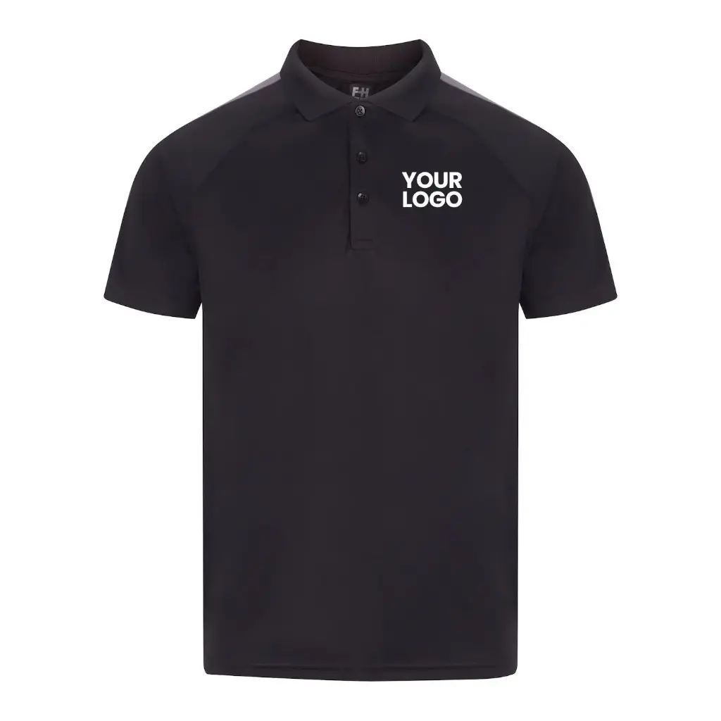 [LV291] Adults Team Polo Shirt (Black, XS)