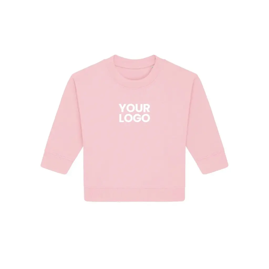 [SX187] Baby Changer Terry Crew Neck Sweatshirt (White, 6/12 Months)