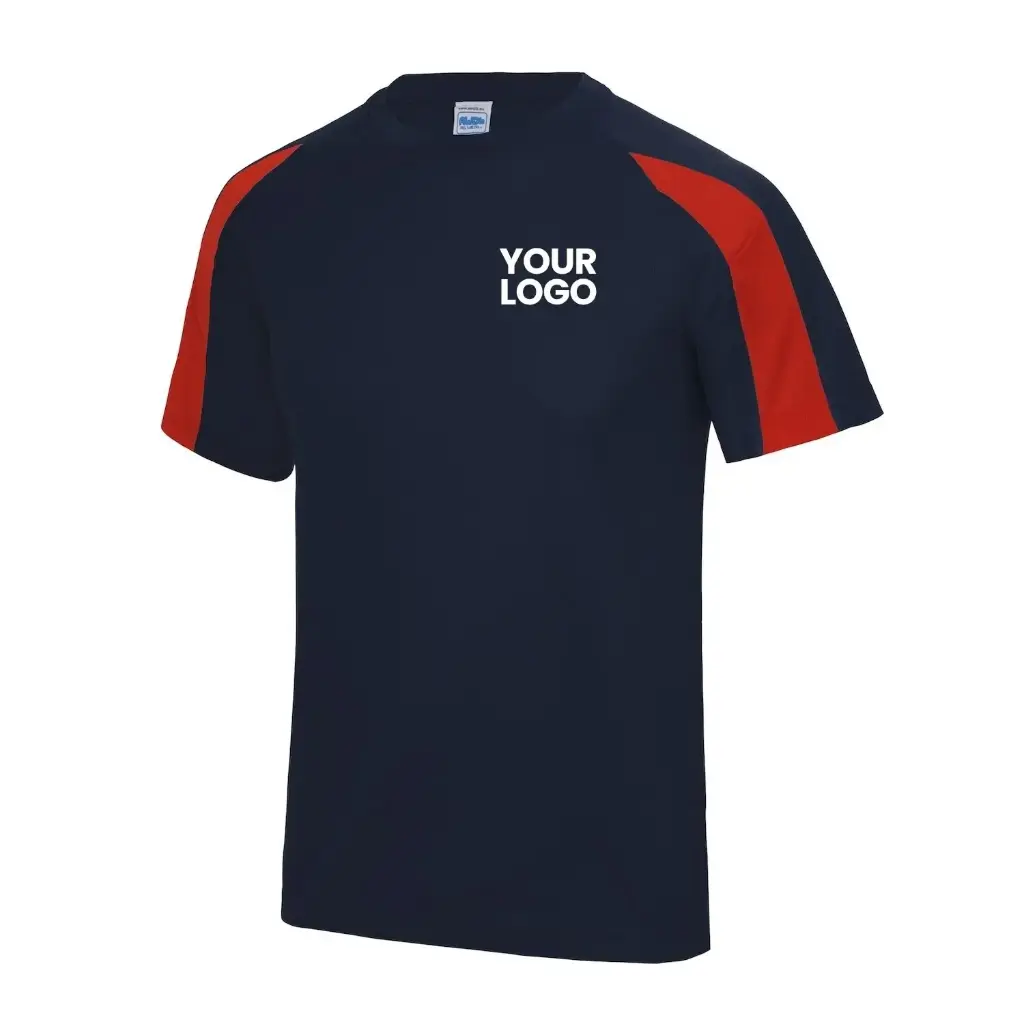 [JC003] Contrast Cool T (Arctic White/Fire Red, XS)