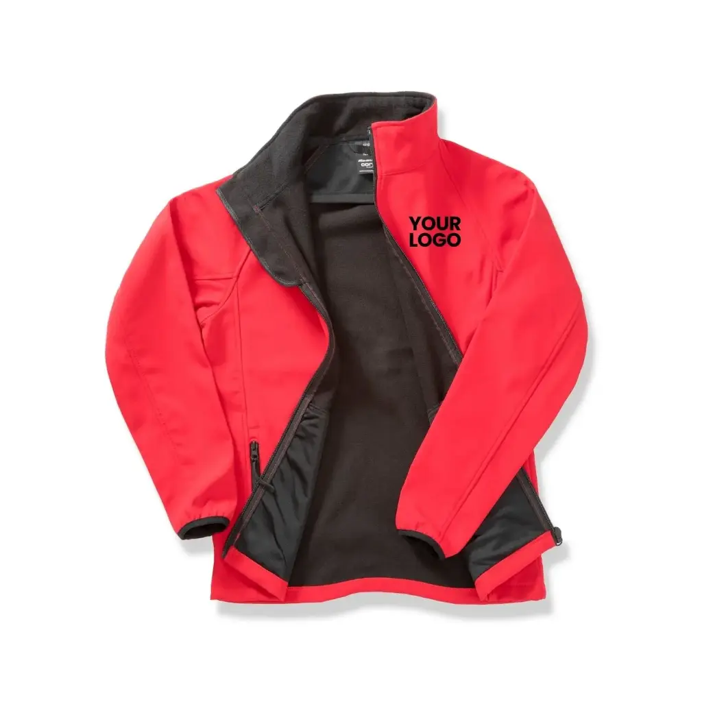 [R231M] Core Printable Softshell Jacket (Black/Orange, S)