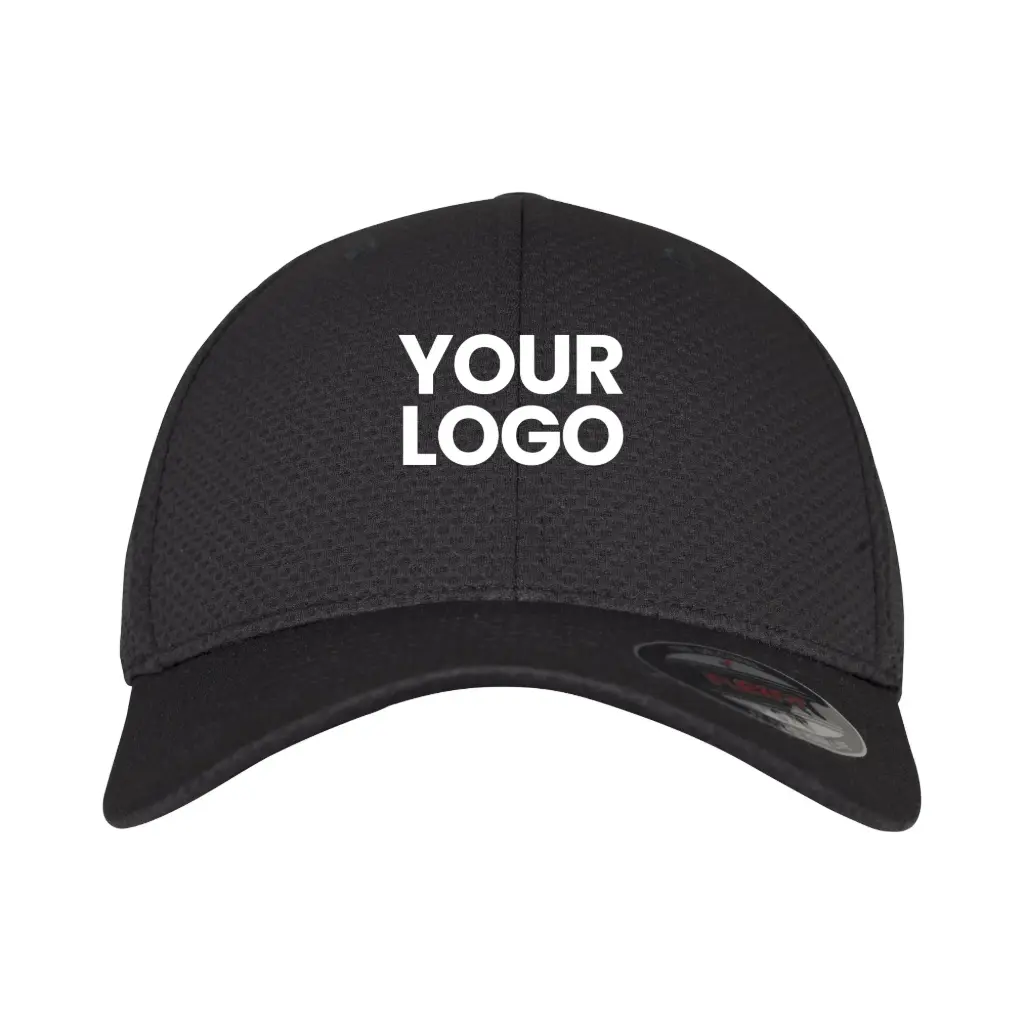 [YP052] Flexfit 3D Hexagon Jersey Cap (Black, S/M)