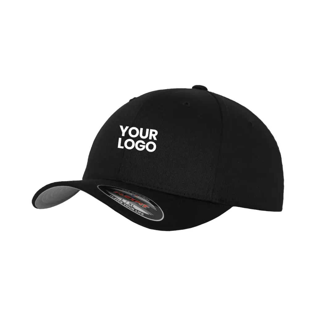 [YP004] Flexfit Fitted Baseball Cap (Black, S/M)