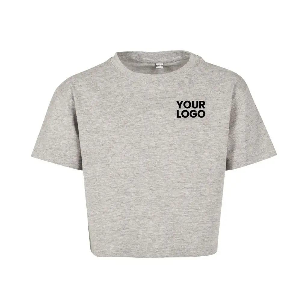 [BY114] Girls Cropped Jersey Tee (Black, 4/6 Years)