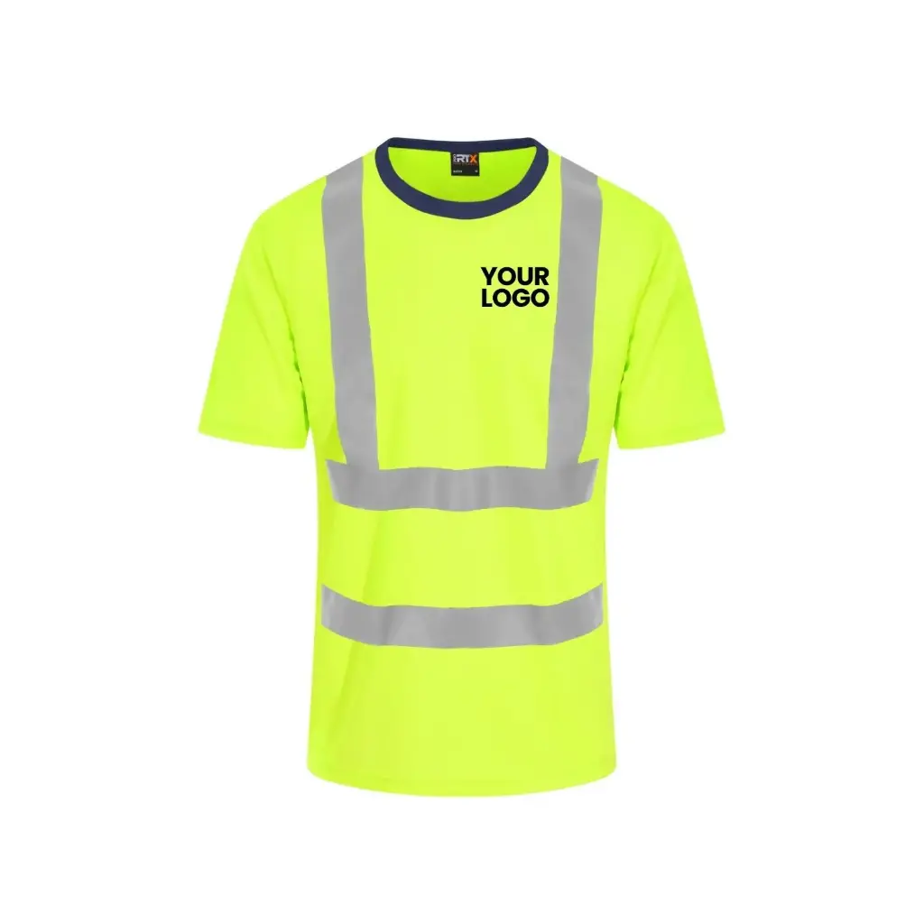[RX720] High Visibility T-Shirt (HV Yellow/Navy, S)