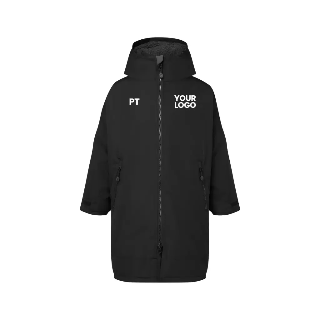 Kids Tridri® All-Seasons Waterproof Changing Robe (Black/Natural, 5/8 Years)