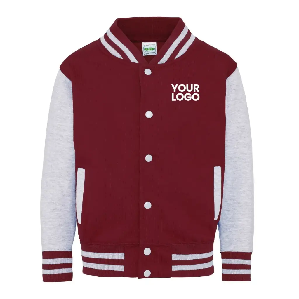 Kids Varsity Jacket (Royal Blue/White, 7/8 Years)