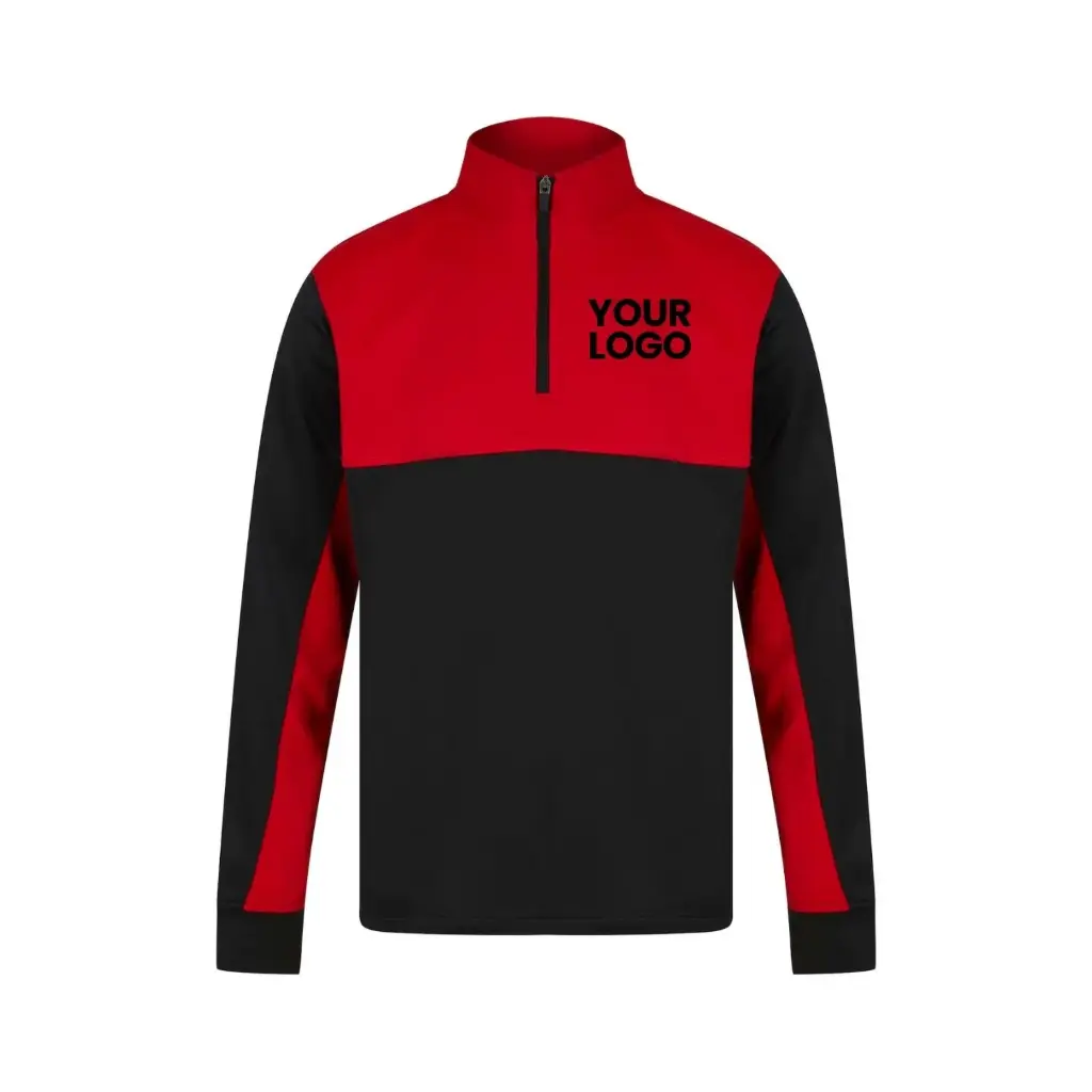 Kids ¼-Tracksuit Top (Black, 7/8 Years)