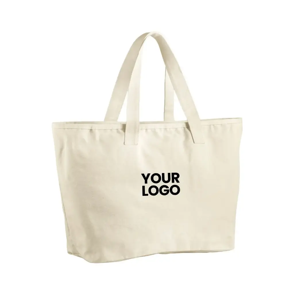 [WM606] Oversized Heavy Duty Canvas Tote Bag (Black)