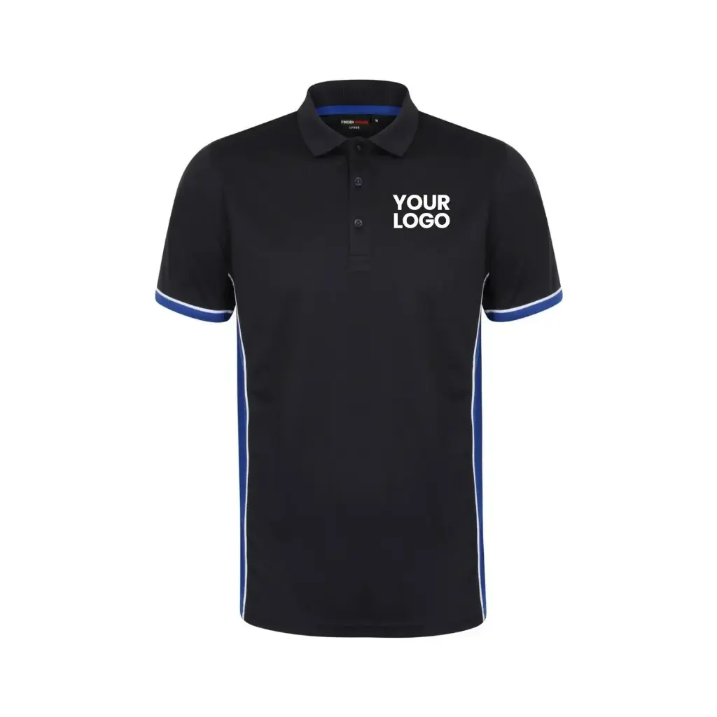 [LV355] Panel Polo (Black/Red/White, XS)