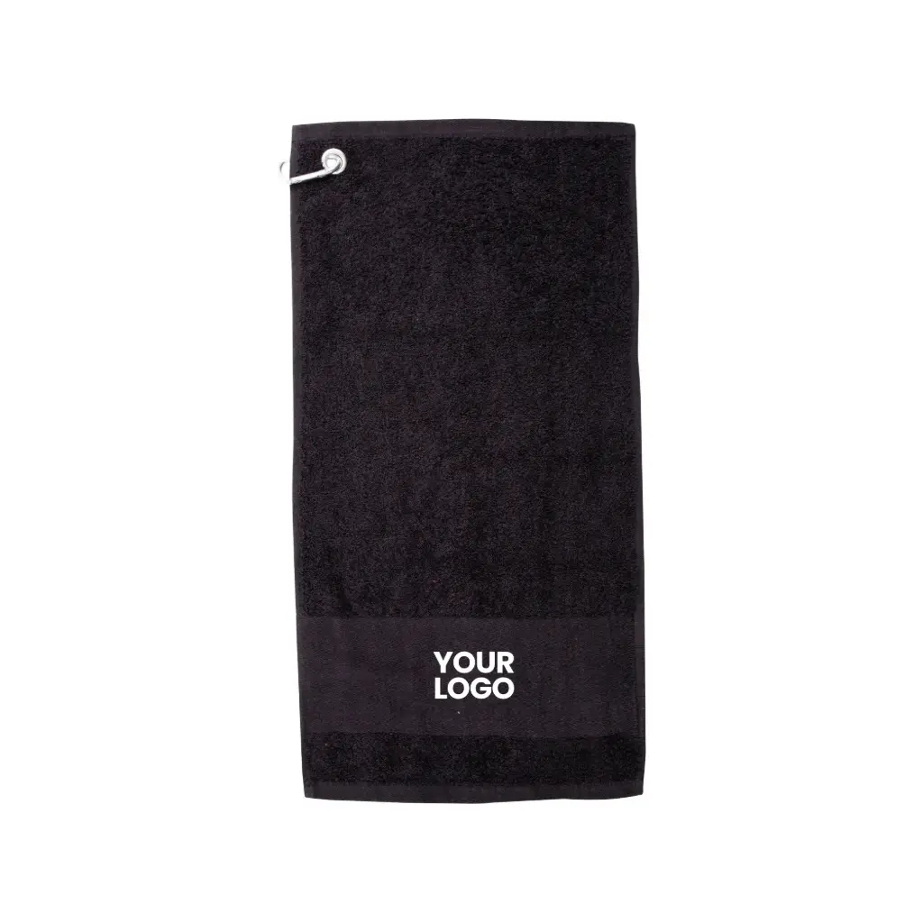 [TC033] Printable Border Golf Towel (Black)