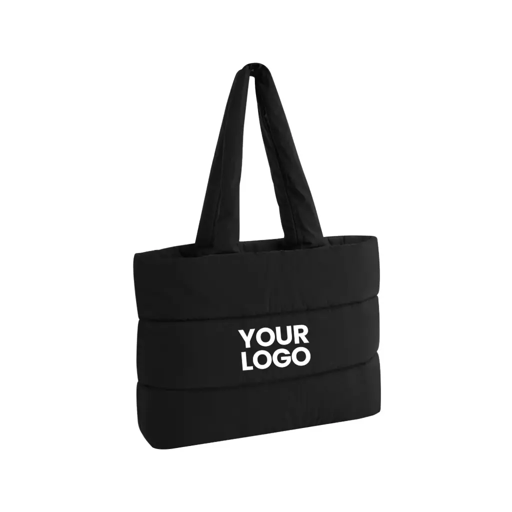 [BG701] Quilted Tote Bag (Black)
