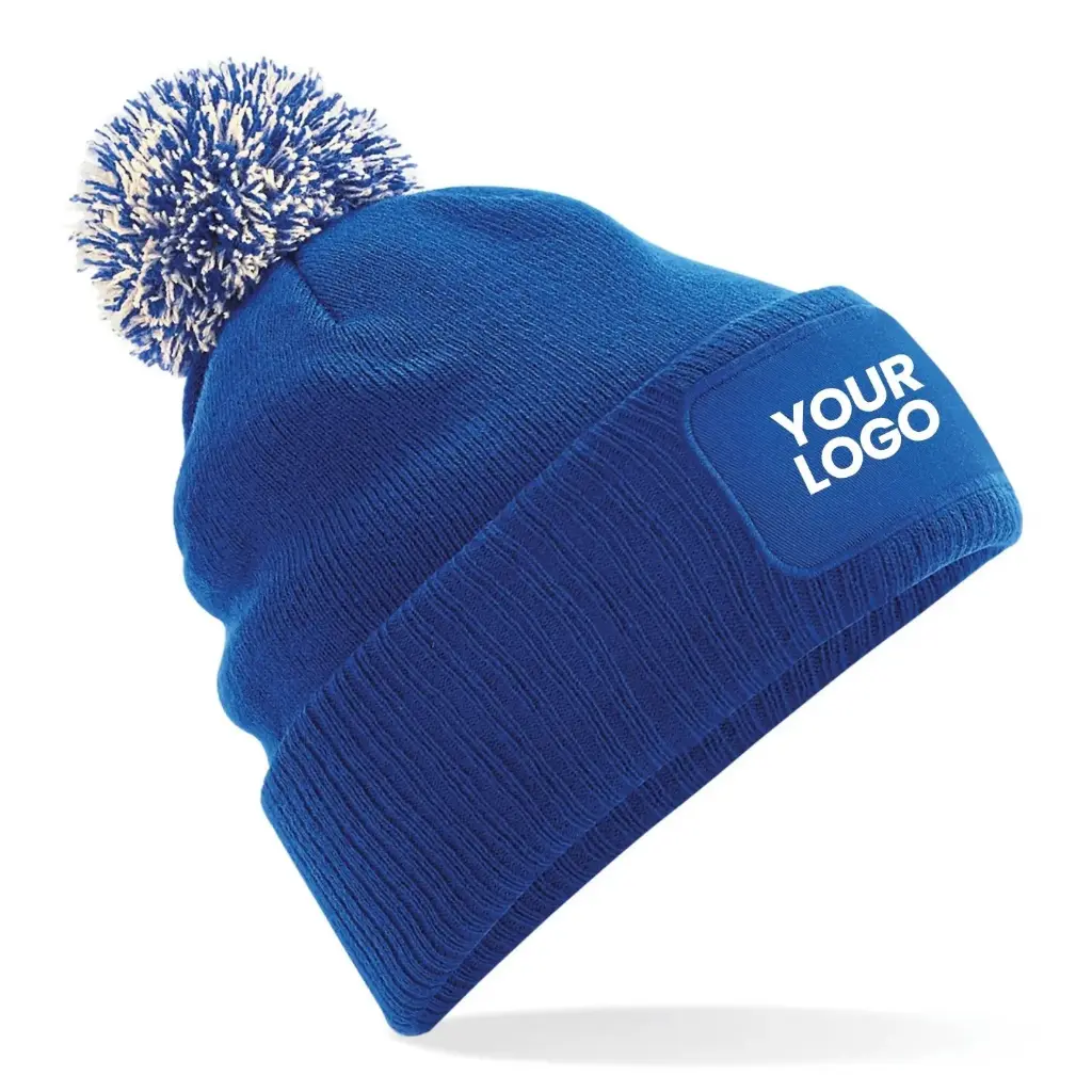 [BC443] Snowstar® Patch Beanie (Graphite Grey/Light Grey)