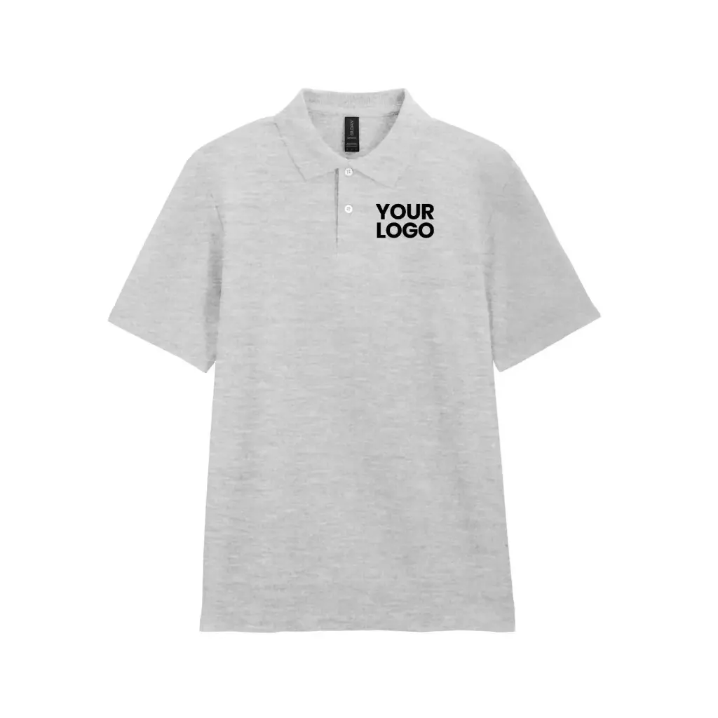 [GD017] Softstyle™ Adult Double Piqué Polo (Black, S)