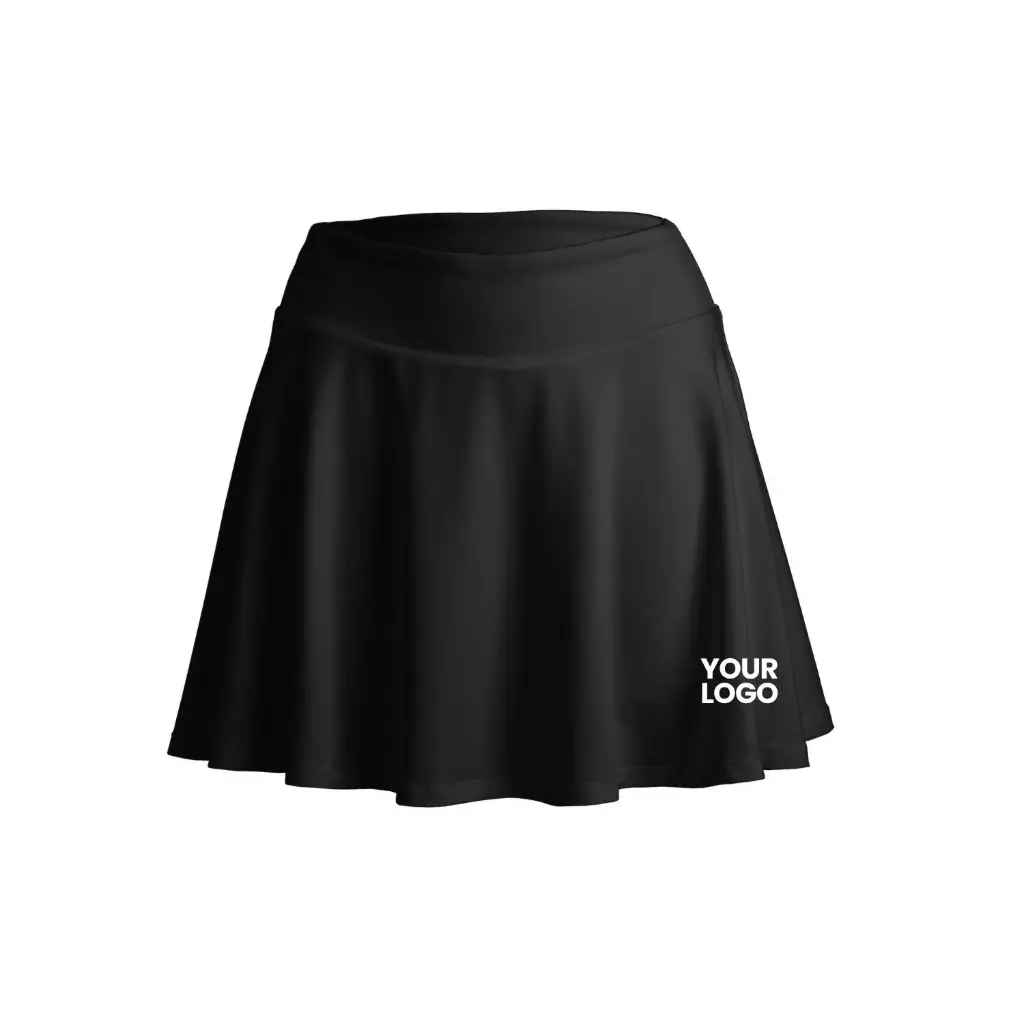 [S797F] Spiro Recycled Women’s Fitness Skort (Black, XS)