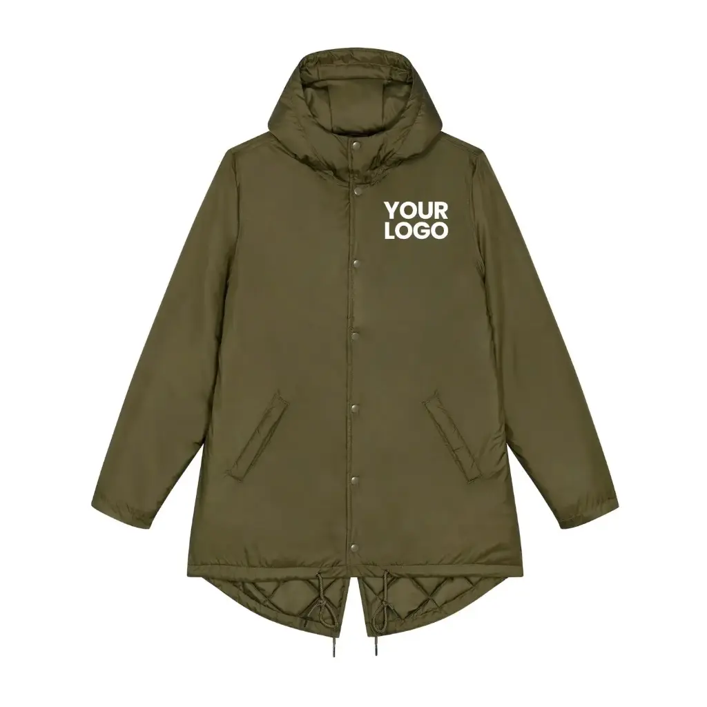 Unisex Padded Parka Jacket (Black, XS)
