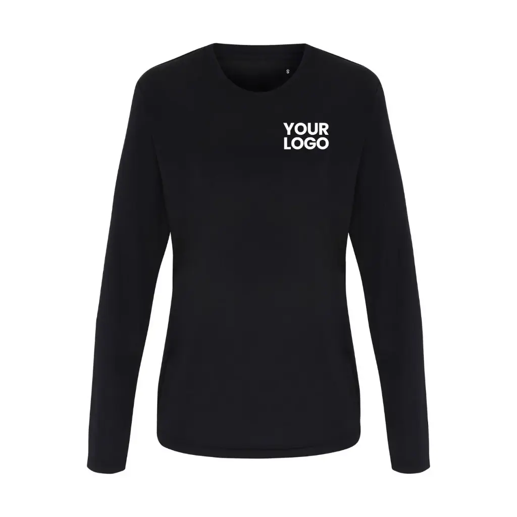 [TR060] Women's Tridri® Long Sleeve Performance T-Shirt (Black, XS)