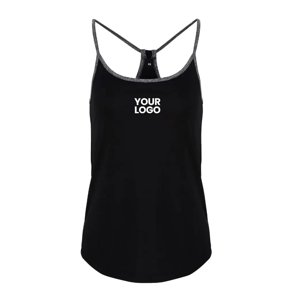 [TR043] Women's Tridri® Yoga Vest (Black/Black Melange, XS)